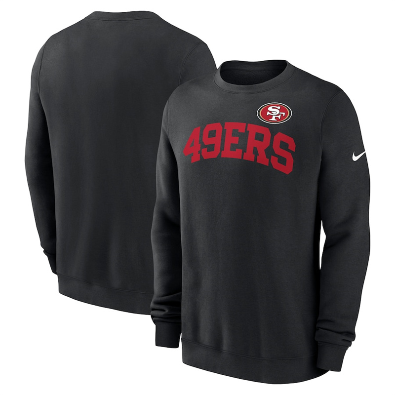 Men's San Francisco 49ers Black Club Pullover Sweatshirt Men's San Francisco 49ers Black Club Pullover Sweatshirt